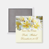 Aimant PixDezines Date de sauvegarde, Plumeria Lei (Recto/Verso)