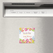 Aimant PixDezines Leis Hibiscus, Enregistrer la date (In Situ (Lave-vaisselle))