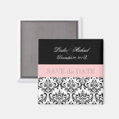 Aimant PixDezines Rossi Damask, noir+blanc (Recto/Verso)