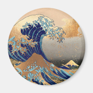Aimant PixDezines Vintage Grande Vague Hokusai 葛飾北斎の神奈川沖浪