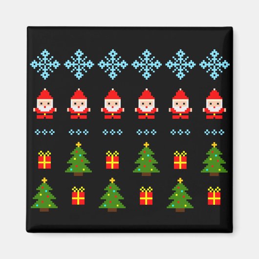 Aimant Pixel Art Christmas (Devant)