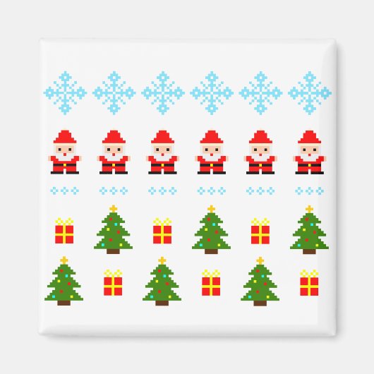 Aimant Pixel Art Christmas (Devant)