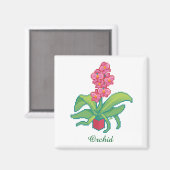 Aimant Pixel Art orchid pixelart (Recto/Verso)