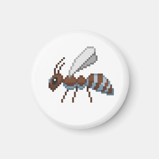 Aimant Pixel de vol 8 bits rétro (Devant)