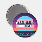 Aimant Pixel Fierté Trans Et Radiante (Recto/Verso)