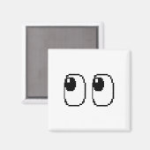 Aimant Pixel Ghost Eyes Halloween Game Group Costume (Recto/Verso)