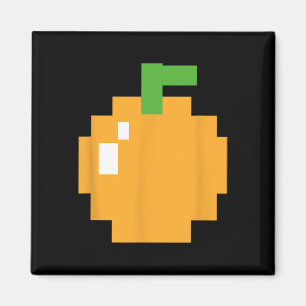 Aimant Pixel Orange 80s Retro Arcade jeu vidéo Halloween