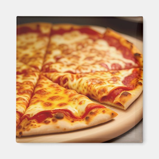 Aimant Pizza au fromage (Devant)