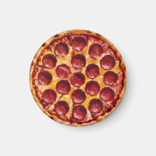 Aimant Pizza au Pepperoni (Devant)