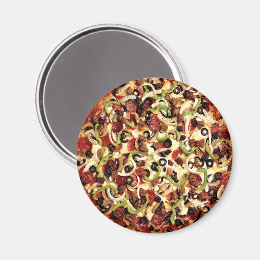 Aimant Pizza aux olives (Recto/Verso)