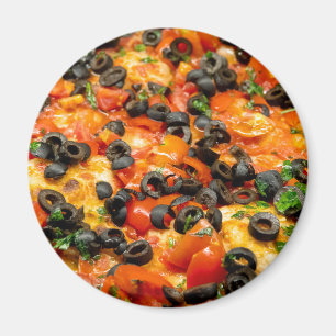 Aimant Pizza aux olives noires