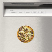 Aimant Pizza aux poivrons verts et champignons (In Situ (Lave-vaisselle))