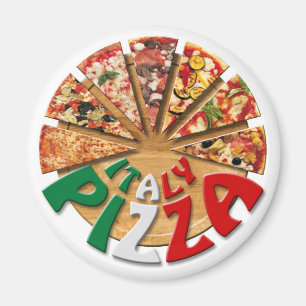 Aimant Pizza de l'Italie d'aimant sur la planche à
