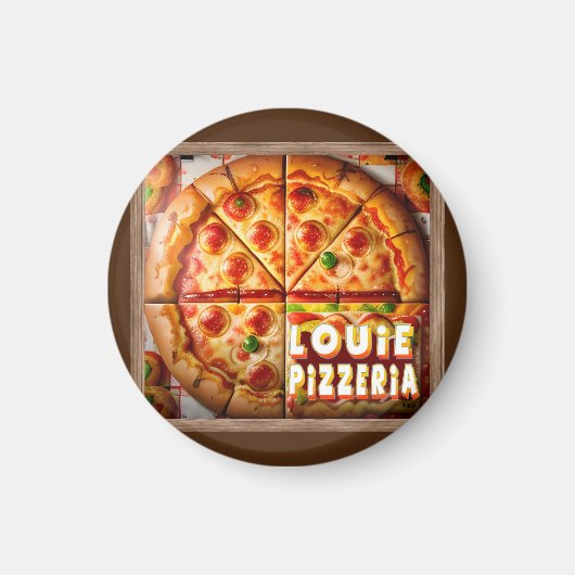 Aimant Pizza Pizzeria Design (Devant)