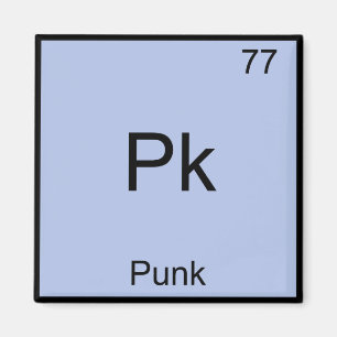Aimant Pk - Punk Funny Chimie Élément Symbole T-Shirt