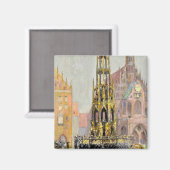 Aimant Place du Marché, Nuremberg, 1928 par Grant Wood (Recto/Verso)