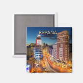 aimant Place Galet de Madrid en Espagne (Recto/Verso)