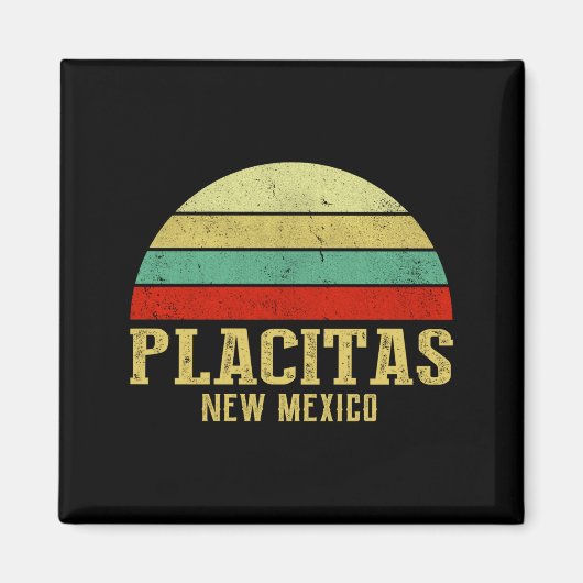Aimant Placitas New Mexico Vintage Retro Sunset _1  (Devant)