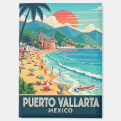 Aimant Plage à Puerto Vallarta Mexique Voyage (Recto)