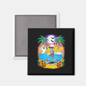 Aimant Plage Amusante Halloween Vibes Summerween Skeleton (Recto/Verso)