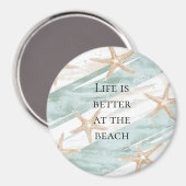 Aimant Plage Aqua Mint Starfish Grandes (Recto/Verso)