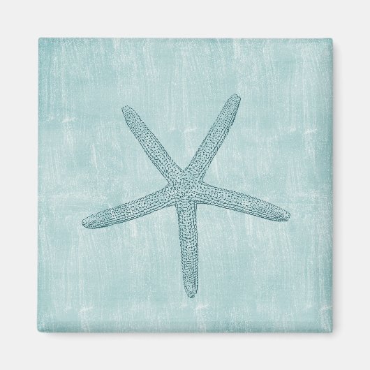 Aimant Plage Blue Ocean Starfish (Devant)