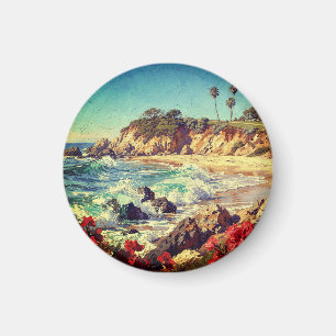 Aimant Plage de Californie Art côtier impressionniste