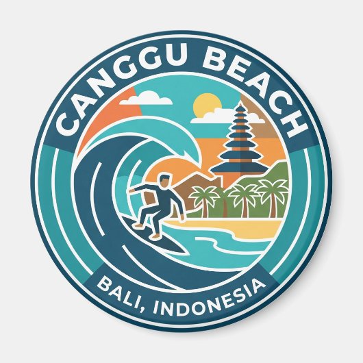Aimant Plage de Canggu Indonésie (Devant)