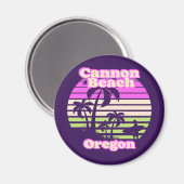 Aimant Plage de Cannon vintage Oregon (Recto/Verso)