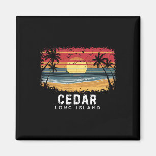 Aimant Plage de Cedar Beach Long Island Surfboard 