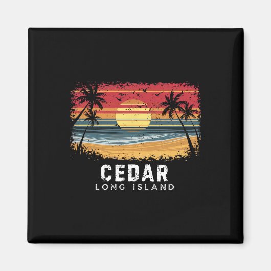 Aimant Plage de Cedar Beach Long Island Surfboard  (Devant)