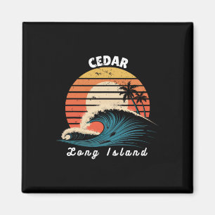 Aimant Plage de Cedar Long Island Femmes Hommes Surfboard