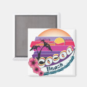 Aimant plage de cocoa (Recto/Verso)
