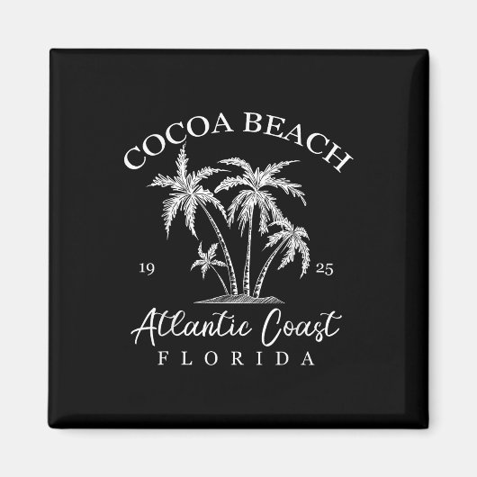 Aimant Plage de Cocoa, Floride Plage Design Tortue Tribal (Devant)
