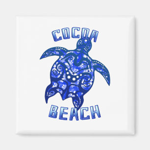 Aimant Plage de Cocoa Floride Vacances Tortue Tribale