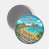 Aimant Plage de Copacabana Brésil (Recto/Verso)