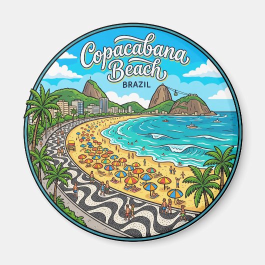 Aimant Plage de Copacabana Brésil (Devant)