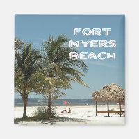 Plage de Fort Myers Floride scène avec palmiers