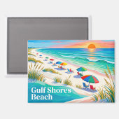 Aimant Plage de Gulf Shores Alabama (Recto/Verso)