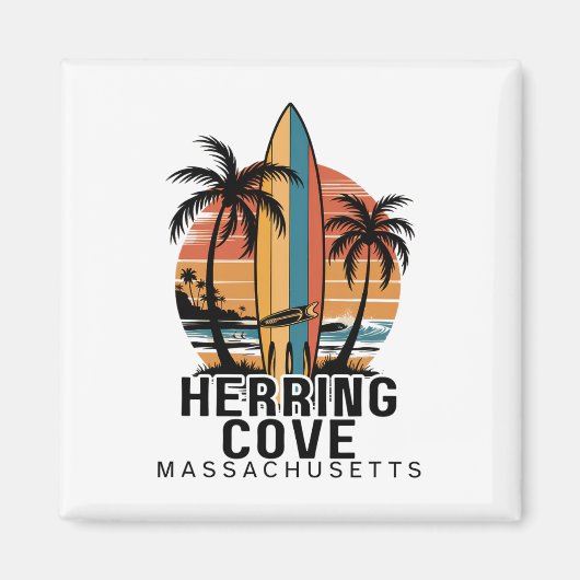 Aimant Plage de Herring Cove Machusetts Surfant Surfeur _ (Devant)