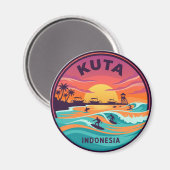 Aimant Plage de Kuta Indonésie (Recto/Verso)