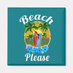 Aimant Plage de l'île tropicale S'il vous plaît