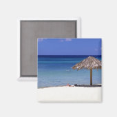 Aimant Plage de Malmok, Aruba, Antilles néerlandaises (Recto/Verso)