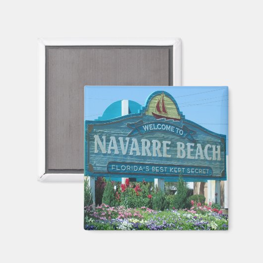 Aimant Plage de Navarre, Floride, Affiche de bienvenue Ph (Recto/Verso)