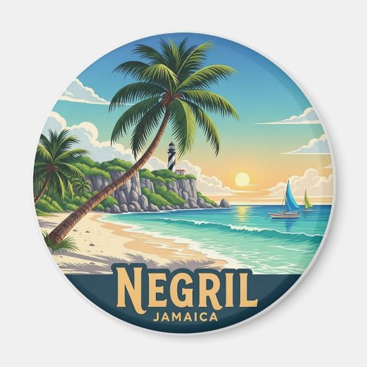 Aimant Plage de Negril Jamaïque (Devant)