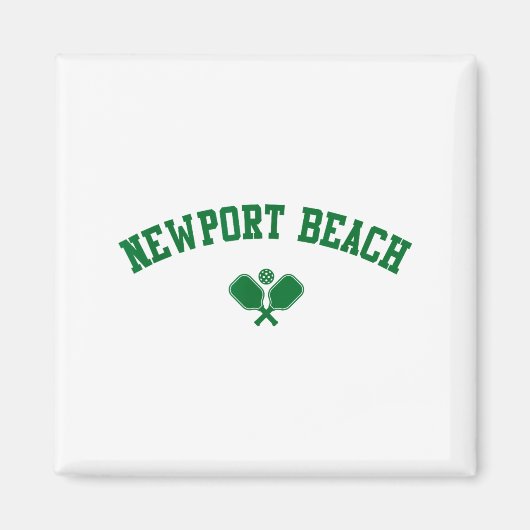 Aimant plage de Newport pickleball vert (Devant)