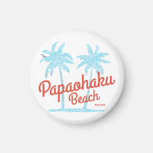 Aimant Plage de Papaohaku Molokai Hawaii Corail Vintage B