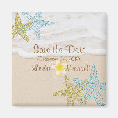 Aimant Plage de PixDezines, starfish+plumeria enregistrer (Devant)