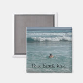 Aimant Plage de Poipu, Kauai (Recto/Verso)