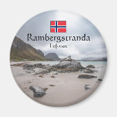 Aimant Plage de Ramberg Lofoten (Devant)
